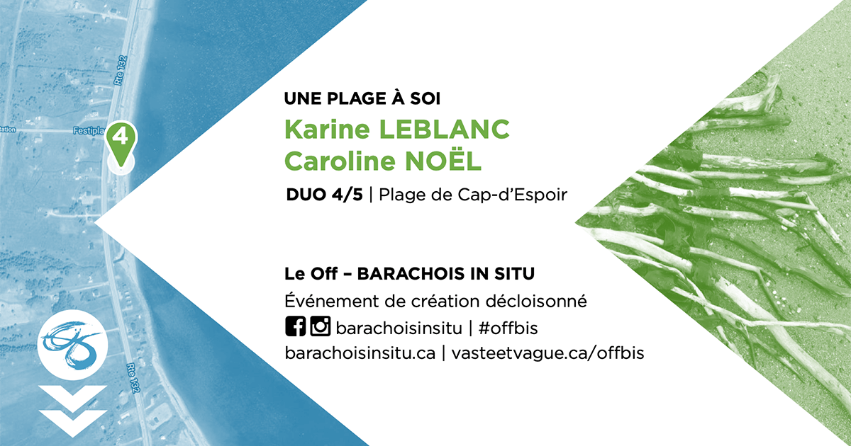 #offbis DUO 4/5 | Plage de Cap-d'Espoir | UNE PLAGE À SOI | Karine LEBLANC et Caroline NOËL
