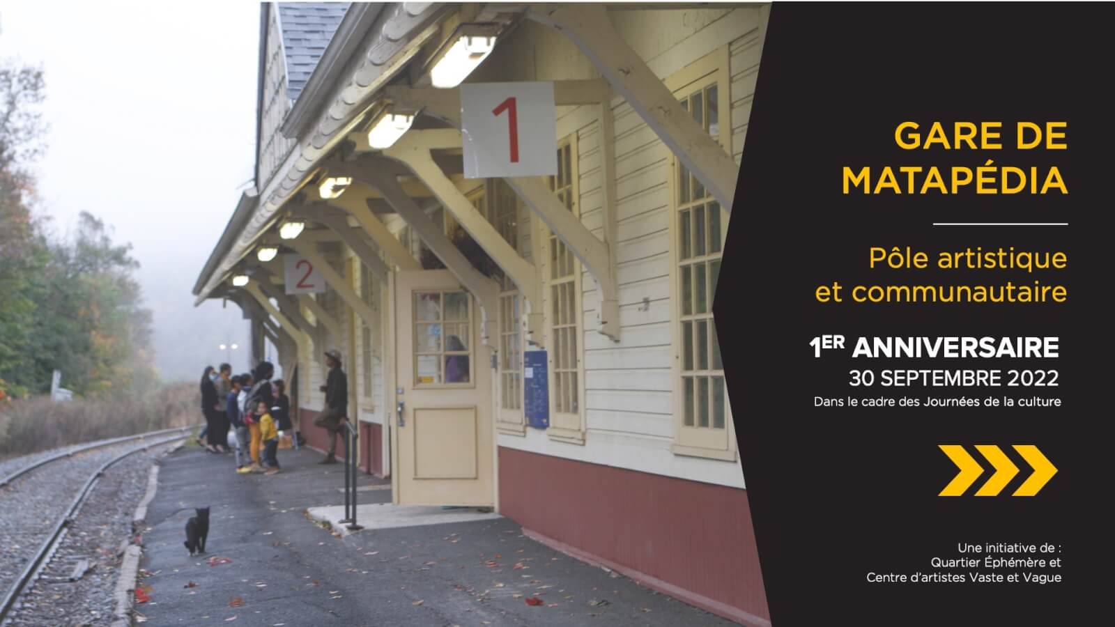 CÉLÉBRATIONS DU PREMIER ANNIVERSAIRE : Gare de Matapédia – Pôle artistique et communautaire